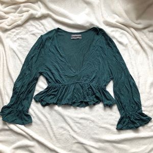 Urban Outfitters Deep V Crop Top